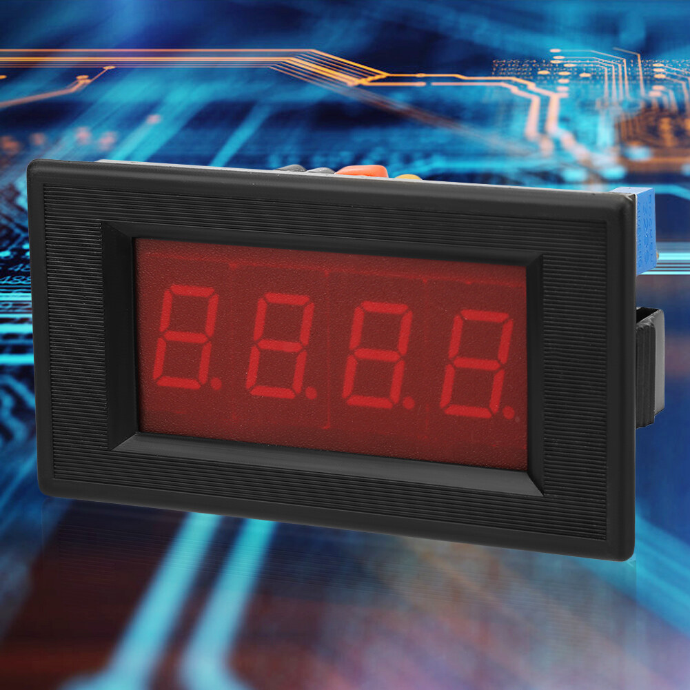 Bảng điều khiển kỹ thuật số Meter Dễ dàng cài đặt vôn kế nhôm Màn hình LED nhựa nhẹ cho DC điện áp đồ gia dụng