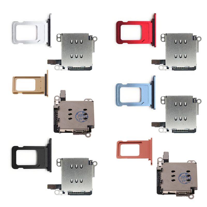 1Set Dual Sim Card Reader Connector Flex Cable with Card Tray Slot Holder Open Ejector Pin for iPhone XR