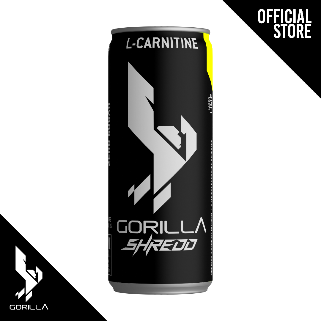 gorilla l carnitine Energy Original Energy Drink, Zero Sugar & 200mg Natural Caffeine, L-Theanine, Taurine, Ginseng, Acetyl L-Carnitine, B Vitamins, Sugar Free, and No Artificial Colors, 16 oz Cans, 12 Pack workout regimen to new heights Gorilla Watermelon Energy Drink Same-Day