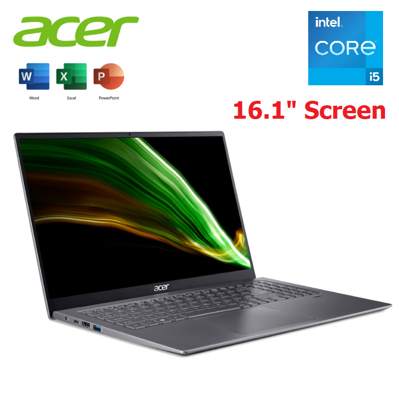 Acer Swift 3 SF316-51-55XB 16.1 FHD Laptop Steel Gray ( I5-11300H, 8GB, 512GB SSD, Intel, W10, FREE OFFICE ) Malaysia