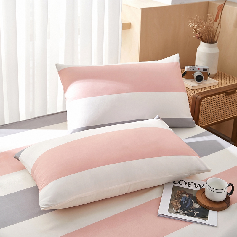 SUNLIGHT HOME 1 Cặp vỏ gối kẻ sọc, 2 chiếc vỏ gối thoáng khí, vỏ gối thoải mái