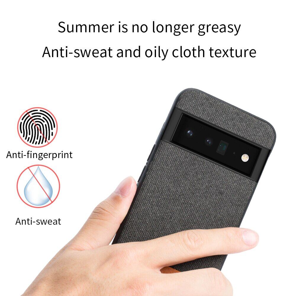 Vải + da Ốp điện thoại cho Google Pixel 7 8 Pro 6 Pro Pixel 6 5 pixel 4 pixel 4A pixel 5A 6A vải 360 bảo vệ toàn bộ