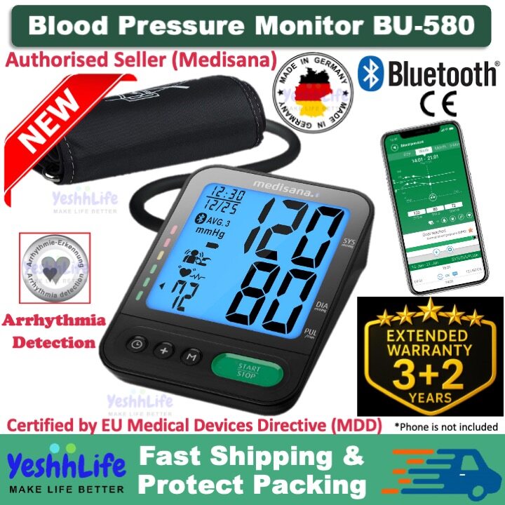 Medisana Blood Pressure Monitor BU 580 Connect Elegant Bluetooth