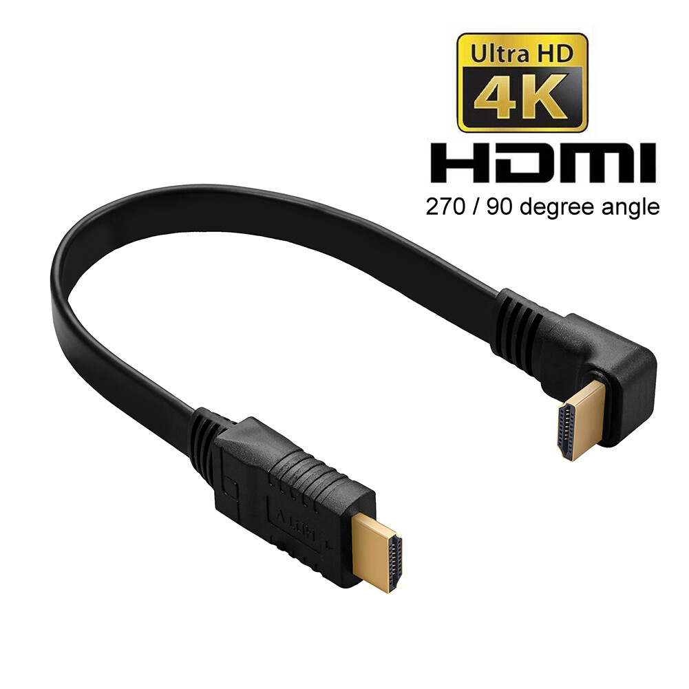DOONJIEY 30cm 270/90 Degree High Speed HDMI to HDMI Cable 4K 3D 1080P for TV