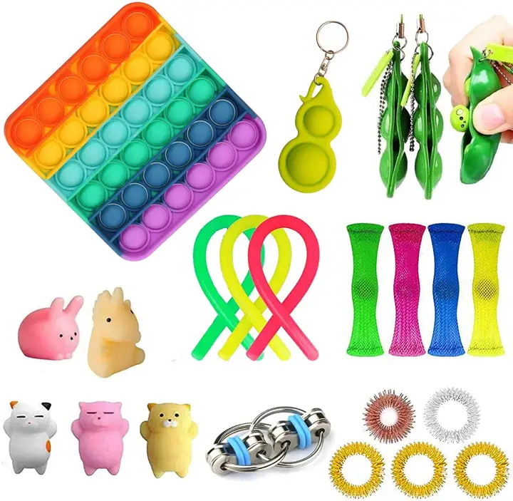 fidget toy set with simple dimple
