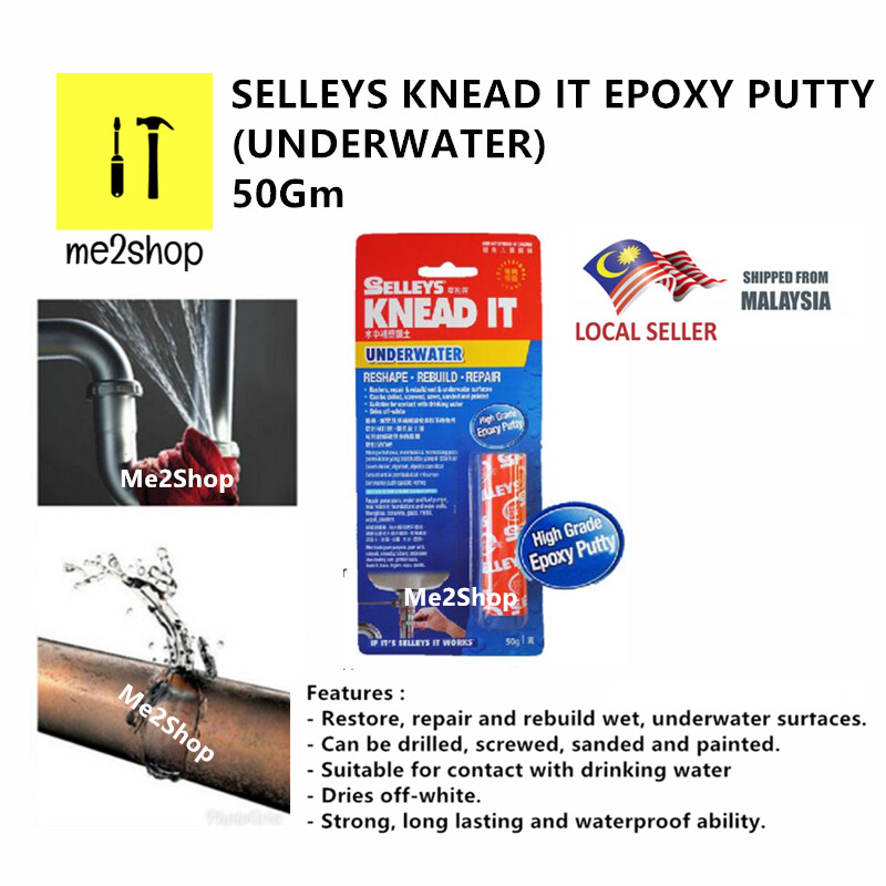 50GM SELLEYS KNEAD IT EPOXY PUTTY (UNDERWATER) Lazada