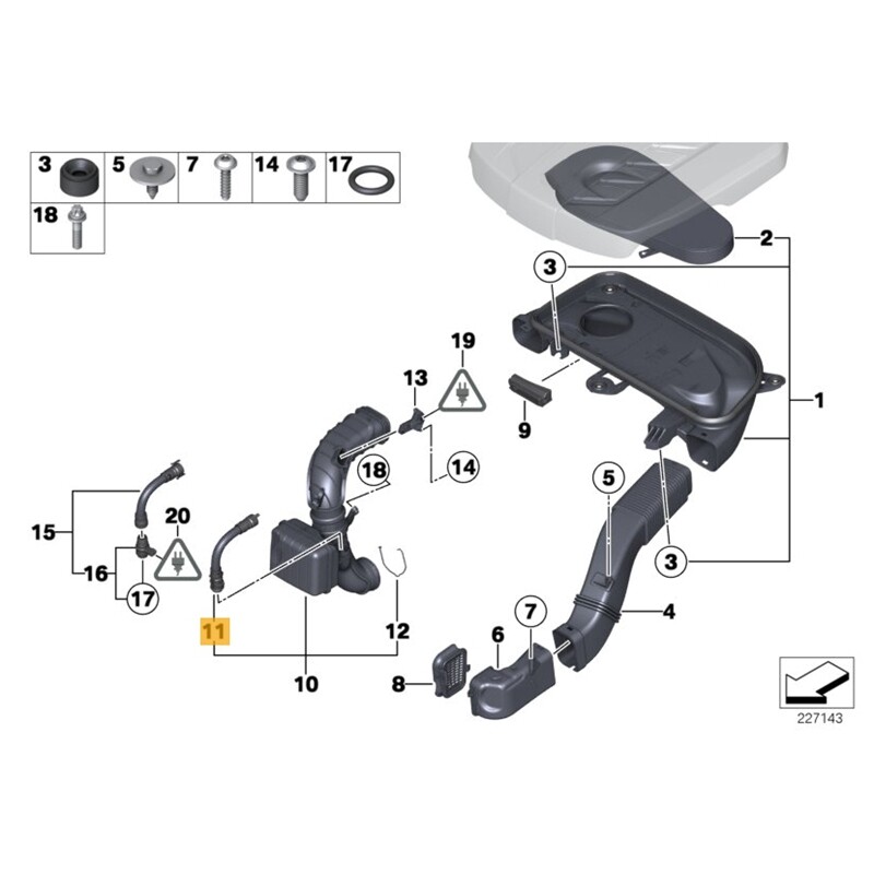 Air Filter Intake Breather Pipe For Bmw E E E N N