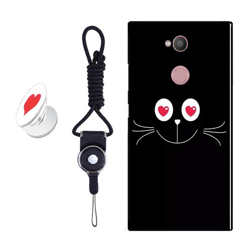 Baru Gel Silika Modis Casing Lembut Ponsel untuk SONY Xperia XA2 dengan Tali dan Fleksibel Memperluas Grip Tempat Ponsel (Aneka Warna)