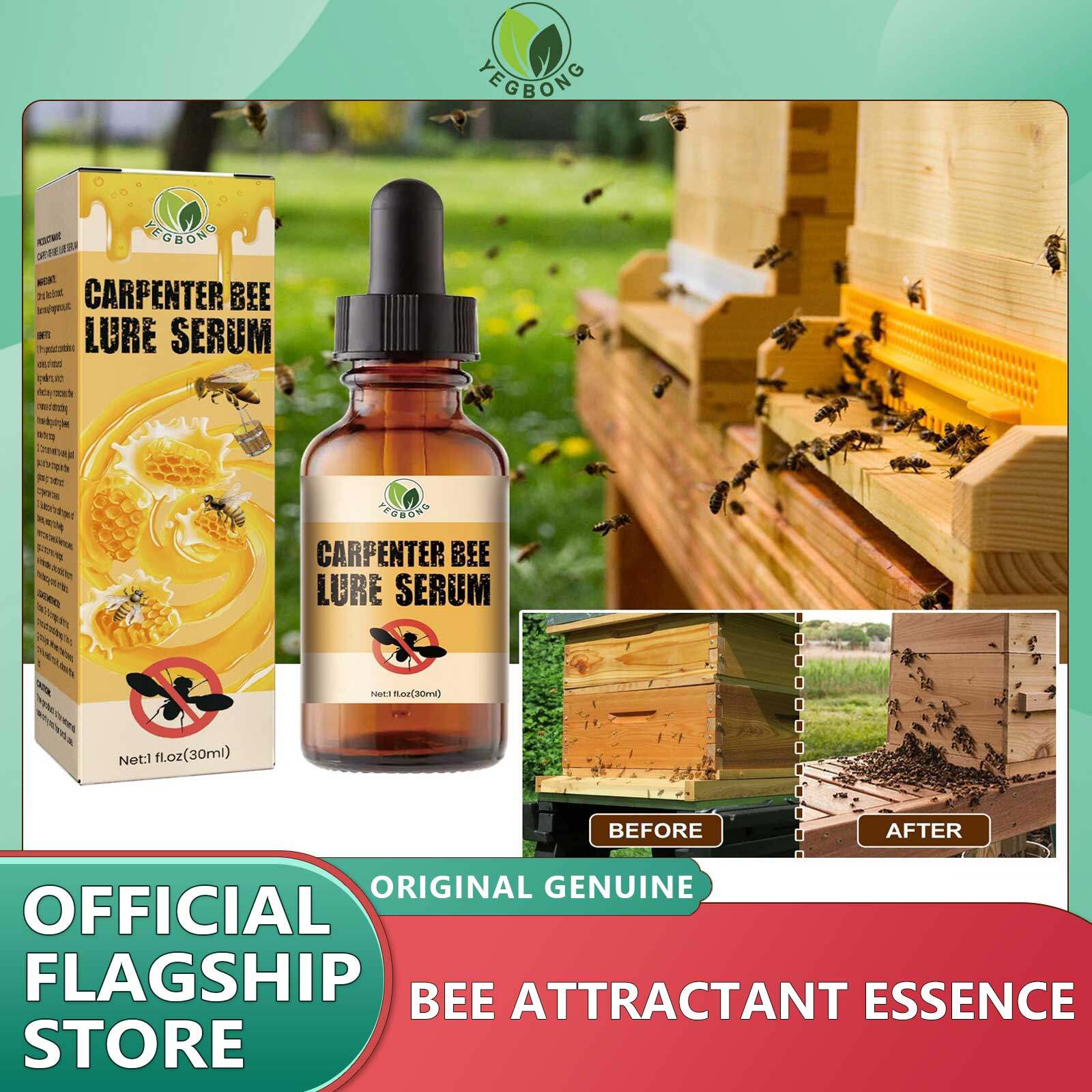 Yegbong Bee Bait Bee Swarm Commander Lure Bait Bee Cage Trap Kit Beekeeper Tools Beekeeping Swarm Lure Bee Attractant Bait Bee Easy Attractant Essence 30ml Lure Bait Honey Tool Trap Honey Pots Bee Beekeeping Hive Attract Colony Bee