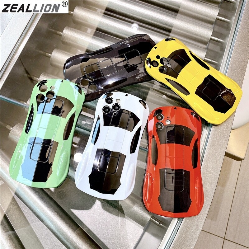 Zeallion Luxury Soft Supercar Phone Case For iPhone 12 Mini 11 Pro Max XS XR X 7 8 Plus SE 2020 Shockproof Silicone Skin Cover