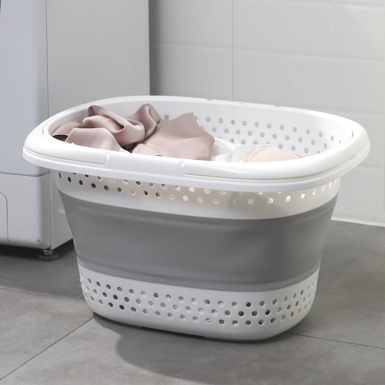 CNMF Collapsible Foldable Laundry Backet with Handle Clothes Storage Basket Container Organizer Hamper Space Saving