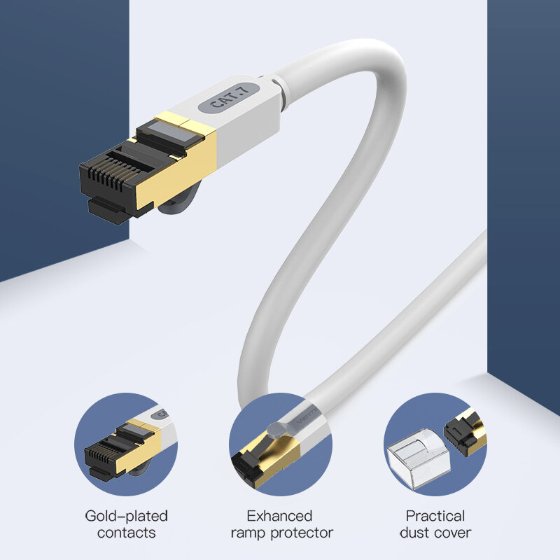 Vention dây cáp mạng lan Cat7 RJ45 STP Compatible Network Patch Cord 0.5-10M for Router Laptop PC Switcher Cat7 Ethernet Cable