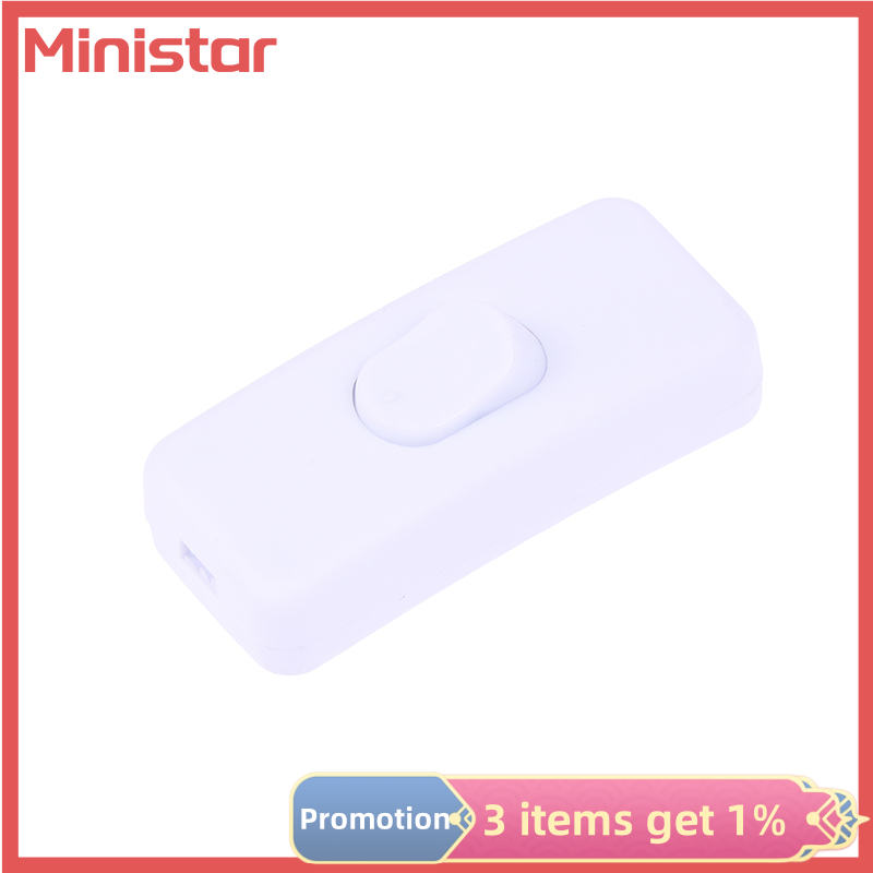Ministar 10a 110-250v inline on off desk light table lamp cord cable switches new