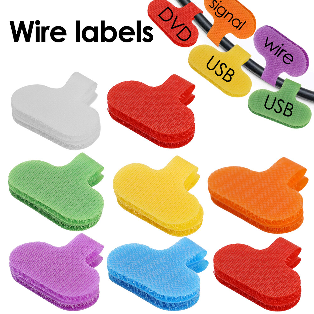 【On Sale】10Pcs Cáp nhãn giấy dòng dữ liệu nhận dạng sợi dây Thẻ Nhãn tổ chức mạng