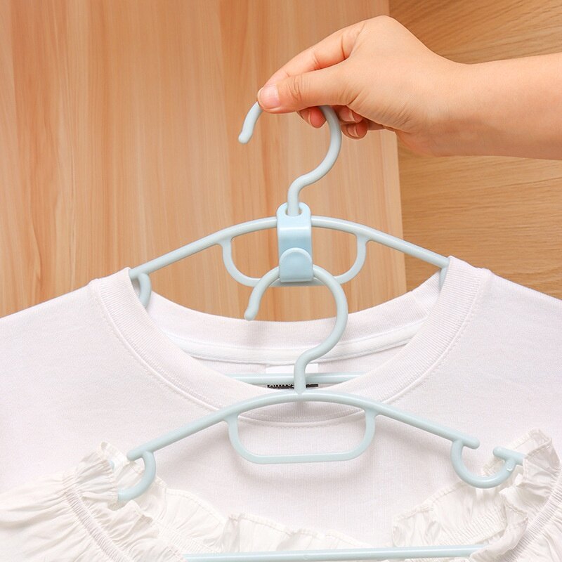 6PCS Mini Clothes Hanger Connector Hooks Cascading Plastic Wardrobe Coat Organizer Rack Holder Space Saving for Closet
