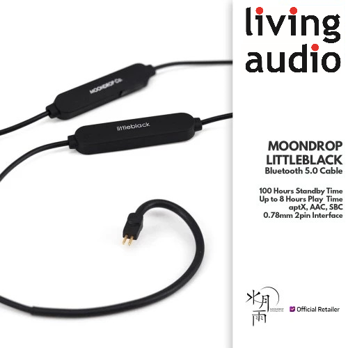 Moondrop Littleblack Bluetooth Cable With Mic High quality Bluetooth 5.