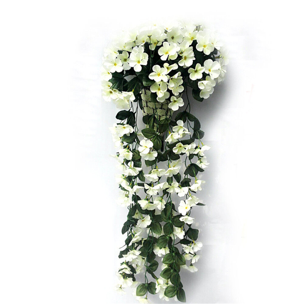 Artificial Flower Wall Hanging Vine Valentine's Day Wedding Plastic Red Silk Flower Decoration Wall Hanging