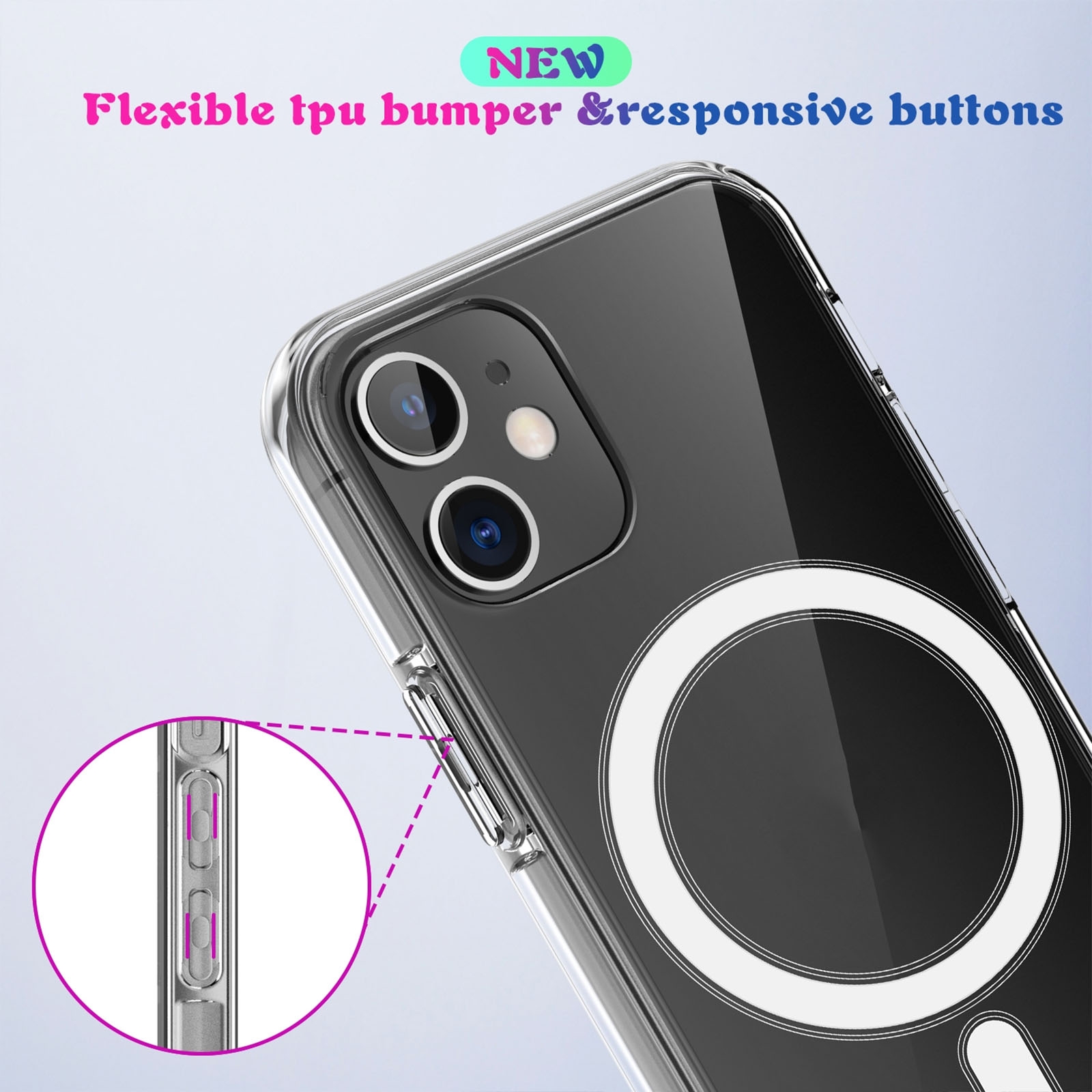 Ốp lưng Magsafe Vòng từ tính đơn giản Bao gồm tất cả các loại nhựa trong suốt bằng Acrylic PC + TPU Vỏ chống sốc cho iPhone X / XS / iPhone 11 / iPhone XR / iPhone 11 Pro / iPhone XS Max / iPhone 11 Pro Max / iPhone 12 mini / iPhone 12....