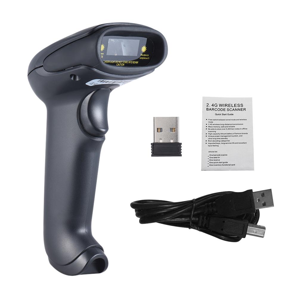 2.4G Wireless Handheld Barcode Bar Code Scanner Reader with Receiver ...