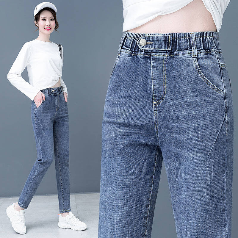 Women Jeans Elasticity High-waisted Skinny Pants Slim Tights Leggings Casual Pants Jeans High Quality