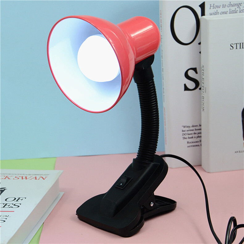 XMDS Led Desk Lamp Metal Clip Bedside Learning Desktop Reading Night Light