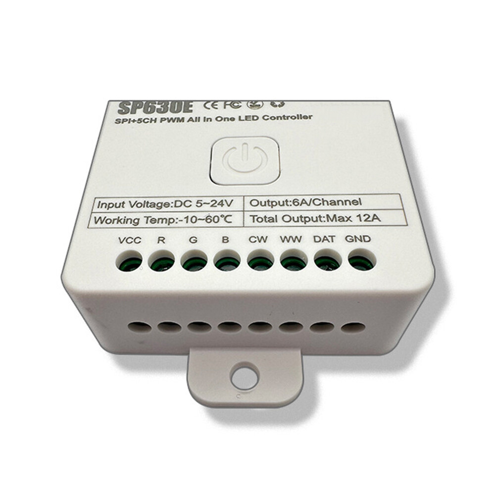 Aideepen sp630e bluetooth led controller rgb dream color led pixels strip light dc5~24v app remote controller