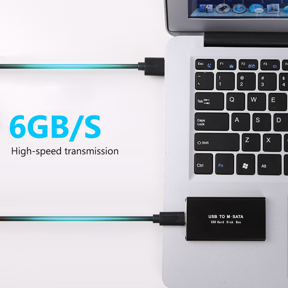 Mobile HDD Case mSATA to Type-C 3.1 Adapter Hard Drive Enclosure SSD Disk Box for Notebook