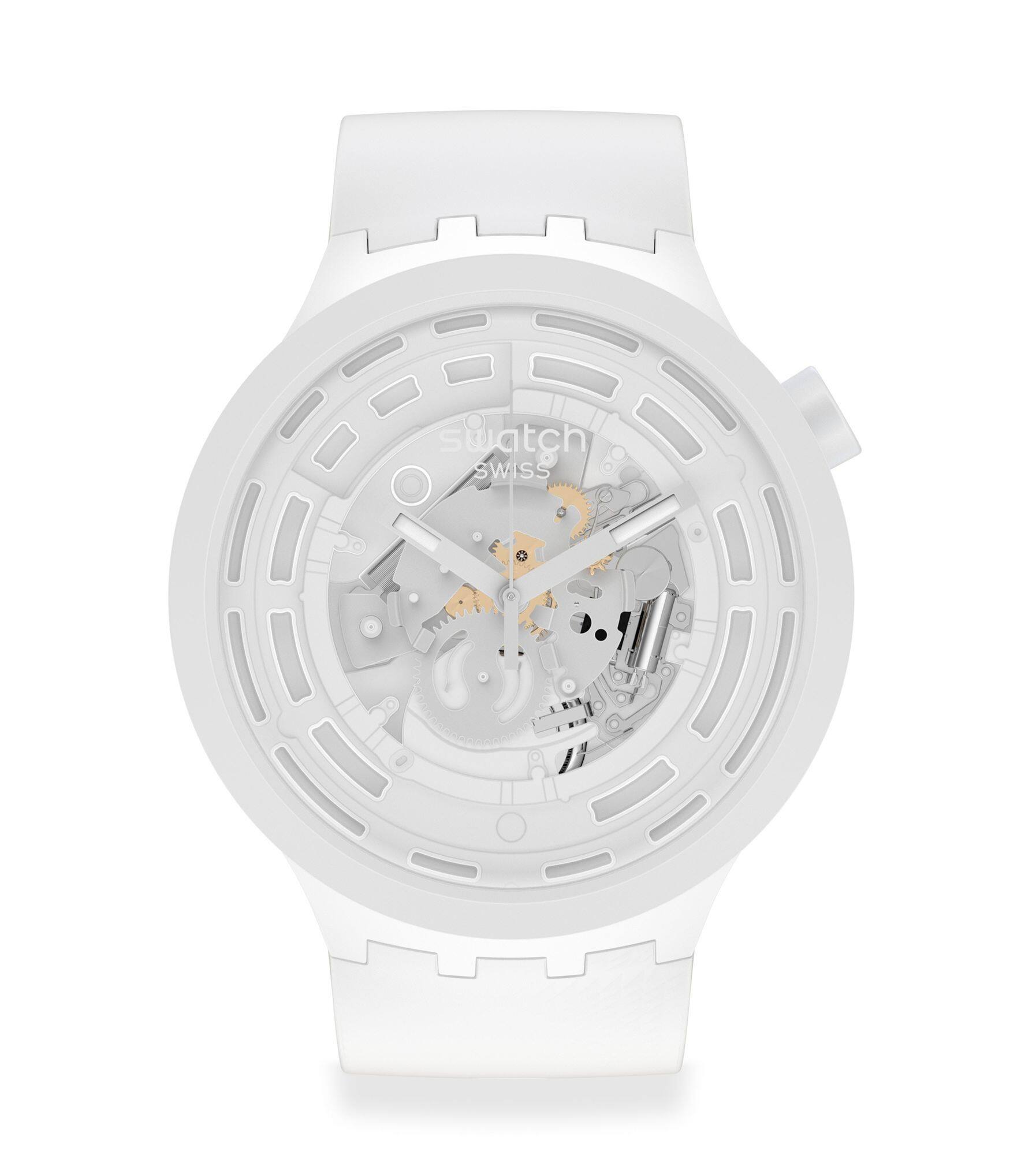 Swatch C-WHITE Watch 47mm SB03W100