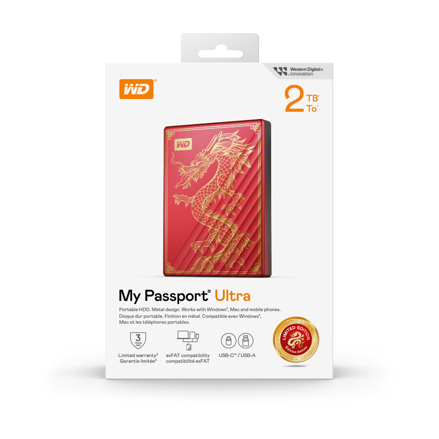 WD My Passport Ultra Limited-Edition Dragon (2TB) | Lazada