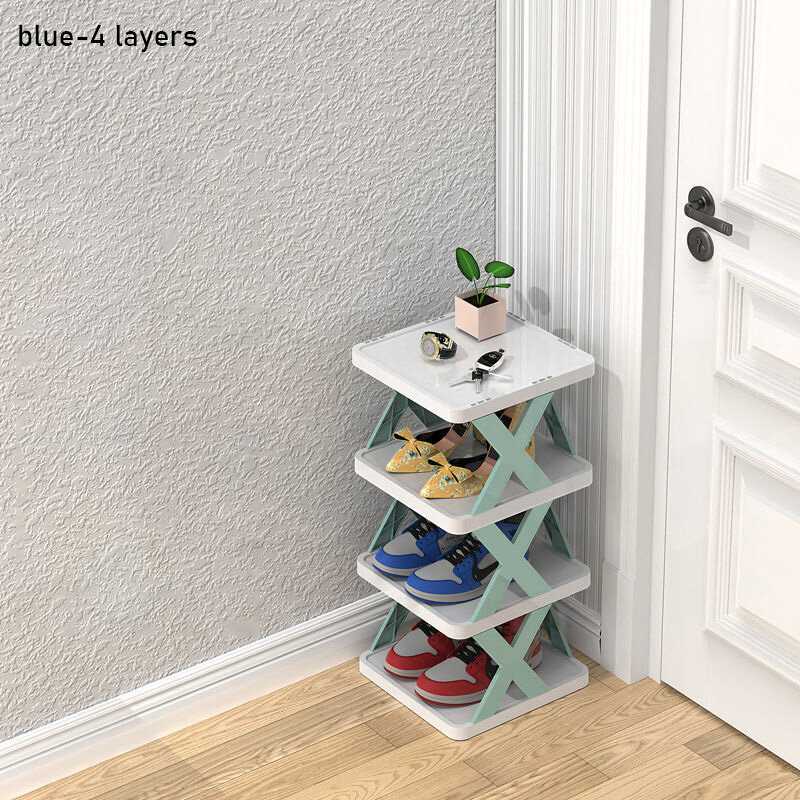 Shoe rack Balcony storage shelf Small folding shoe cabinet Multi-layer folding Easy to install