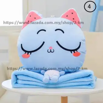 3 In 1 Cat Cushion Pillow Blanket Lazada