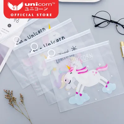 Unicorn Multipurpose Transparent Fancy Cosmetic Pencil Zipper Case Bag Asst