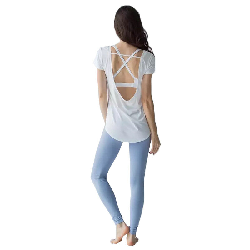 Running Gym Shirts Yoga Tops Exercise 