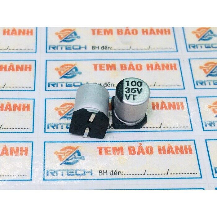 Combo 15 chiếc Tụ nhôm 100uF 35V kích thước 6.3×7.7mm