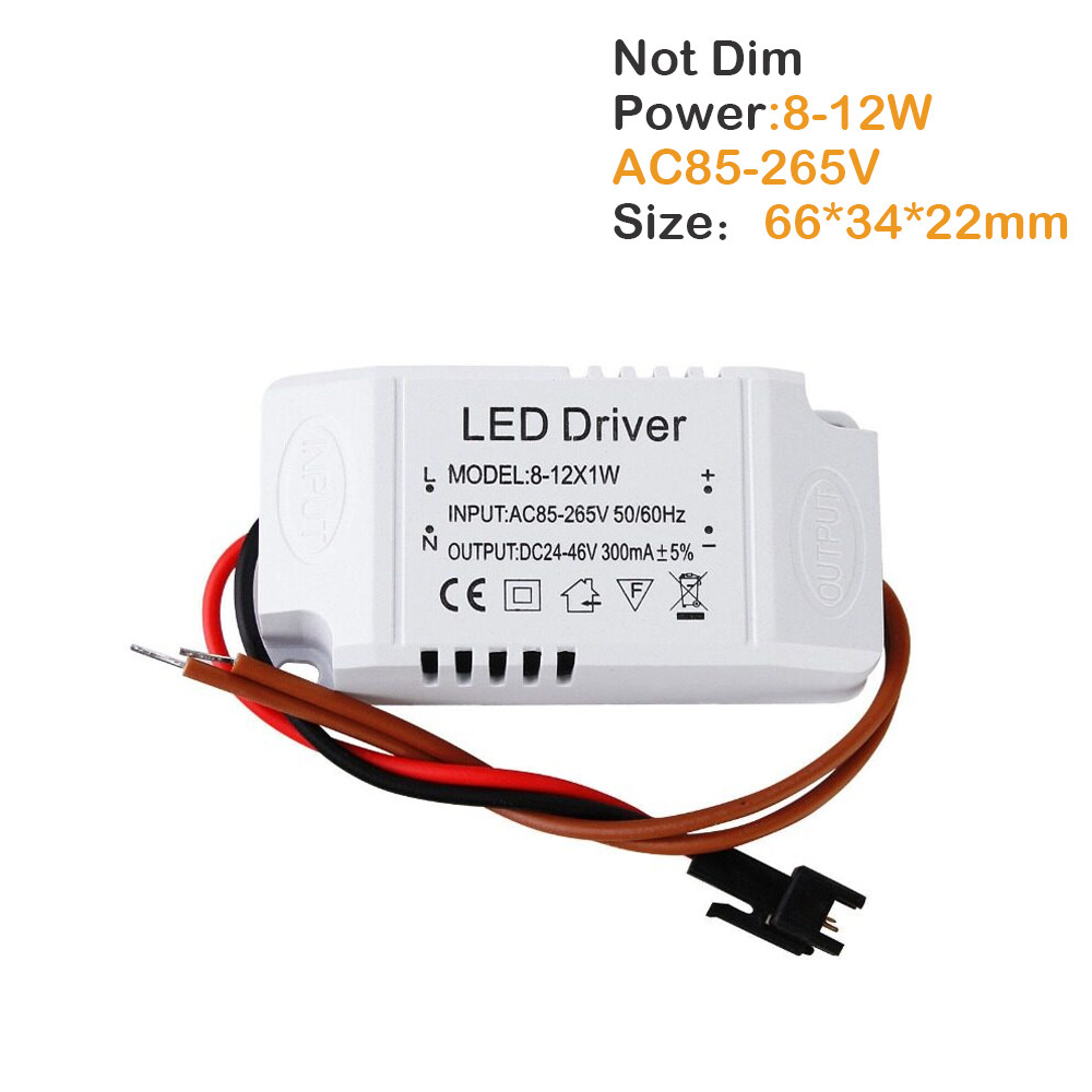 Tenchamp led driver constant current wide voltage 85-265v 2-3w 4-7w 8-12w 12-18w 18-24w power supply light transformers for led downlight ceiling light