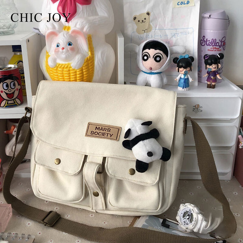 CHIC JOY กระเป๋าสะพายสตรี CrossBody Bag สไตล์เกาหลี INS Retro Student