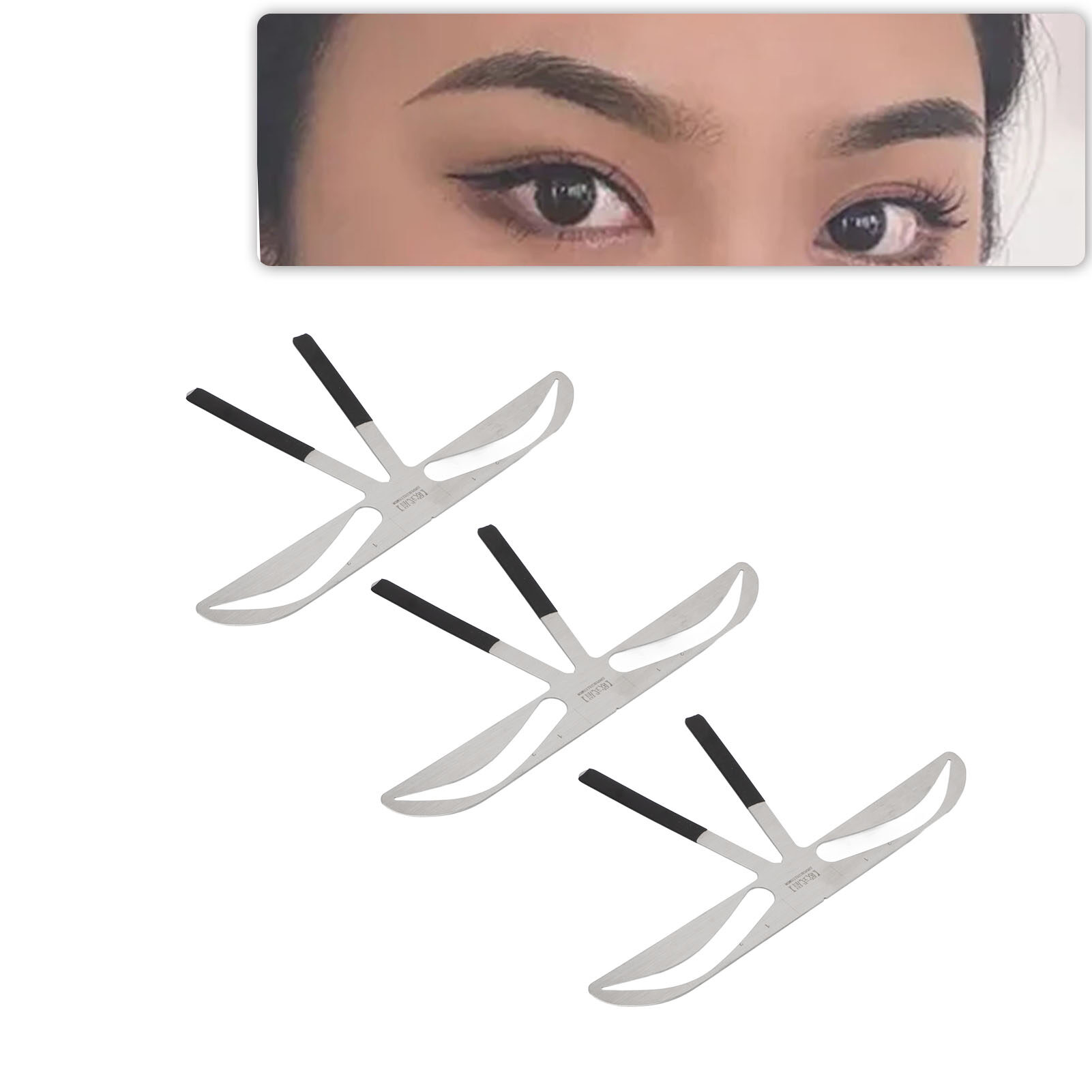 Khuôn kẻ chân mày, định hình thước đo Lông Mày Chuyên Nghiệp linh hoạt di động cho nhà cho microblading