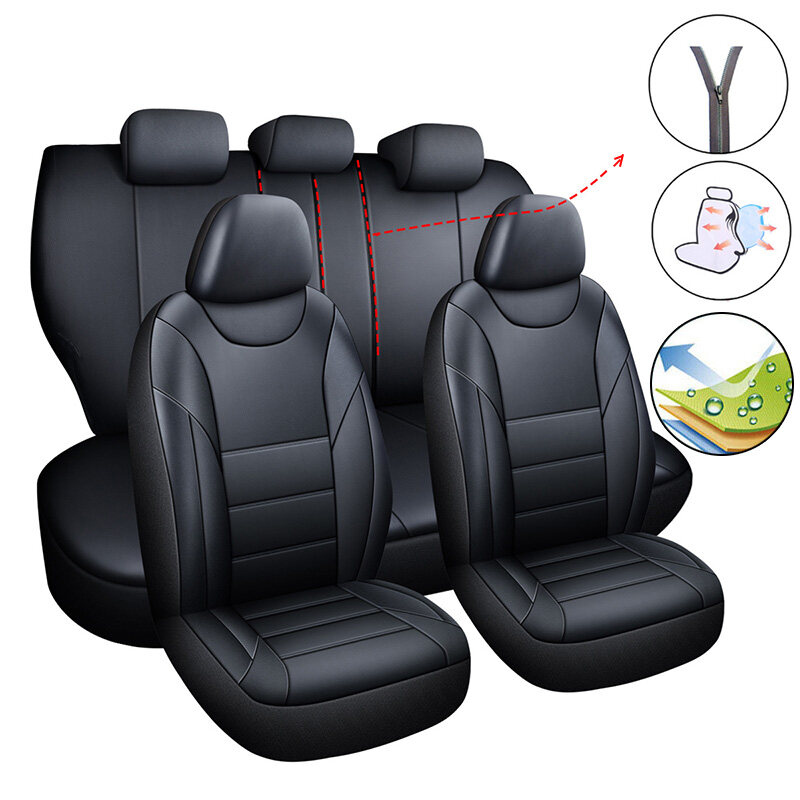 Front Rear Car Seat Cover Leather For Ford Everest Fiesta Focus Kuga Mondeo Ranger Lazada Ph - Leather Car Seat Covers Full Set