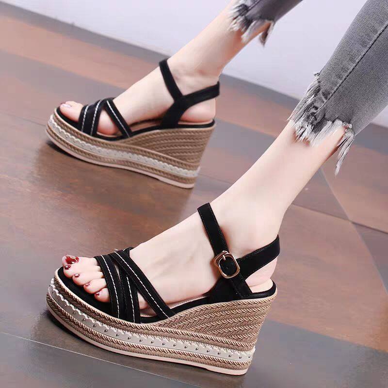 High Heel Shoes for Women Slippers for Women Wedge Heels Sandals for Women On Sale Slippers Korean Style Woman Sandals 022105
