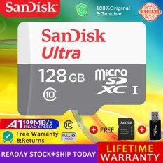 ♥Hàng Có Sẵn + Miễn Phí + Thanh Toán Khi Nhận Hàng♥Thẻ Nhớ SanDisk Ultra Micro Sd Class10 100 MB/giây TF Thẻ UHS-I Flash Thẻ Đầu Đọc Thẻ Miễn Phí 16GB/32GB/64GB /128GB 100% Original