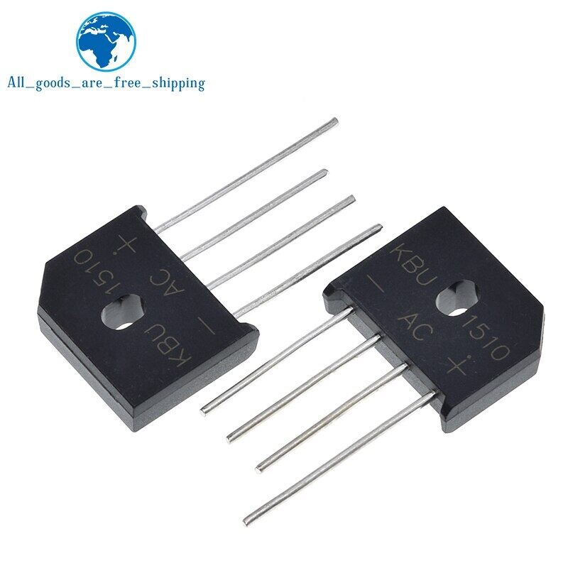 5pcs/lot diode bridge retifica kbu1510 dip kbu-1510 15a 1000v ponte retificador electronica componentes kbu 1510
