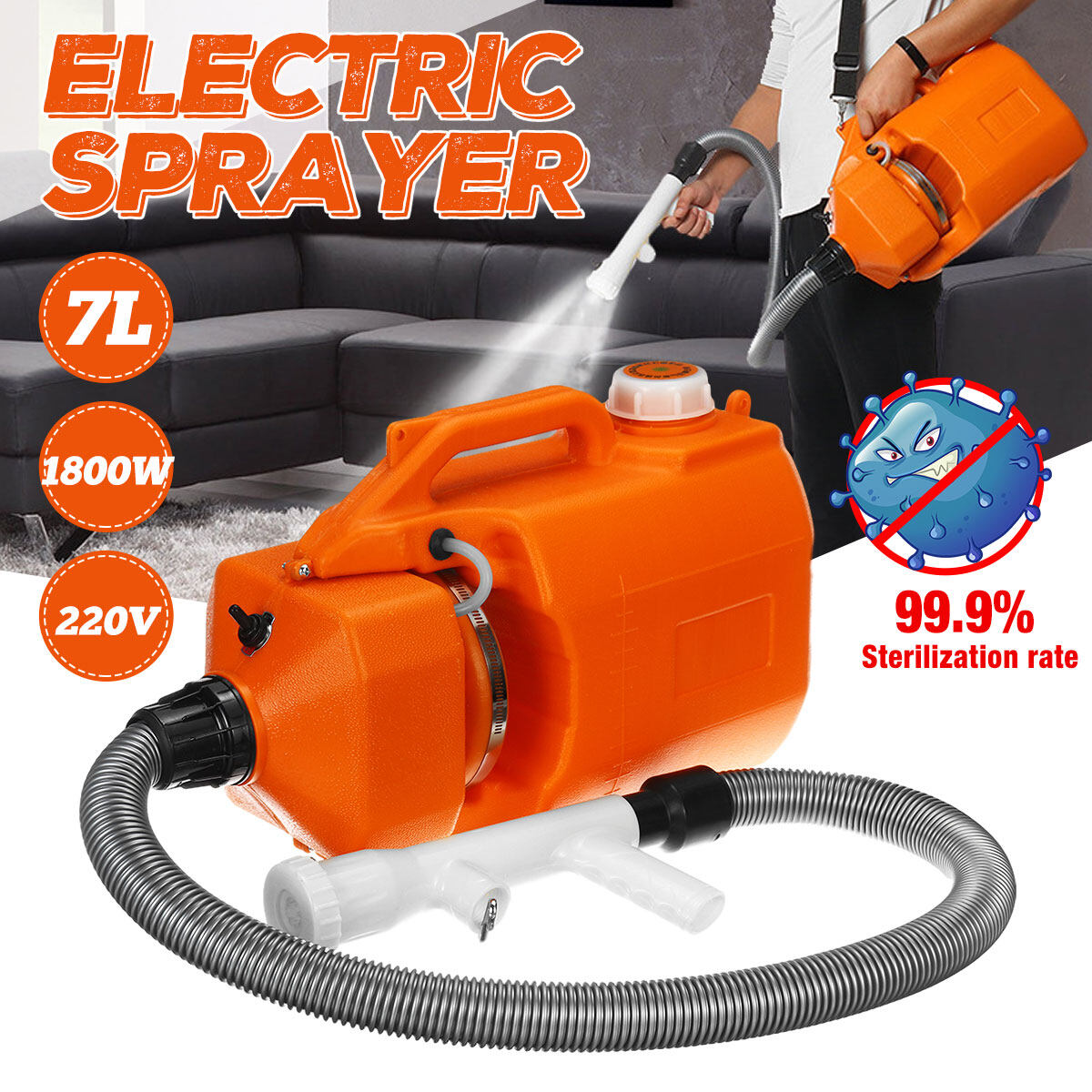 【7L】(Ultralow Capacity) 1800W Electric Fogger ULV Sprayer Mosquito