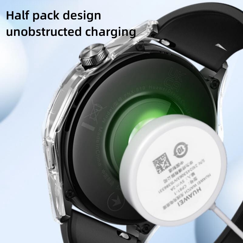 Kingzalin Đồng Hồ Ốp PC cho Huawei Cứng Gt4 46Mm Màn Hình Vỏ ốp bảo vệ khung giảm xóc Bảo Vệ Hollow vỏ cho Huawei Gt 4 Phụ Kiện