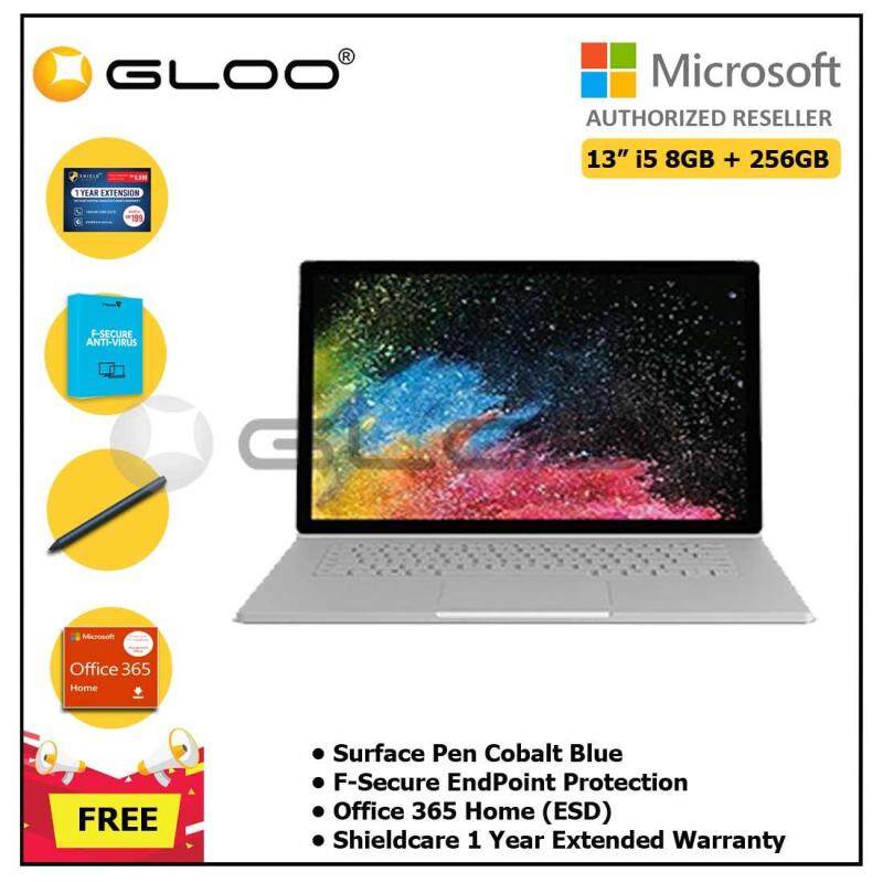 Microsoft Surface Book 2 13 Core i5/8GB RAM - 256GB + Shieldcare 1 Year Extended Warranty + F-Secure EndPoint Protection + Office 365 Home ESD + Pen Cobalt Blue Malaysia