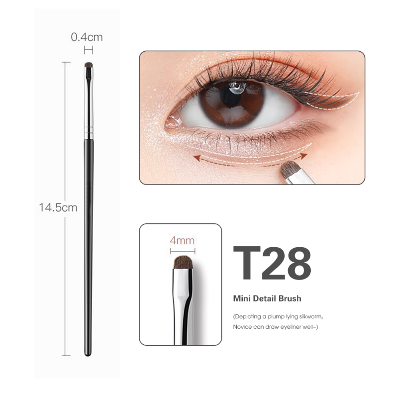 Dorisna Eyeliner Smudge Brush Precision Smudge Makeup Brush Eyeshadow Smudge Brush Small Smoky Liner Makeup Brushes