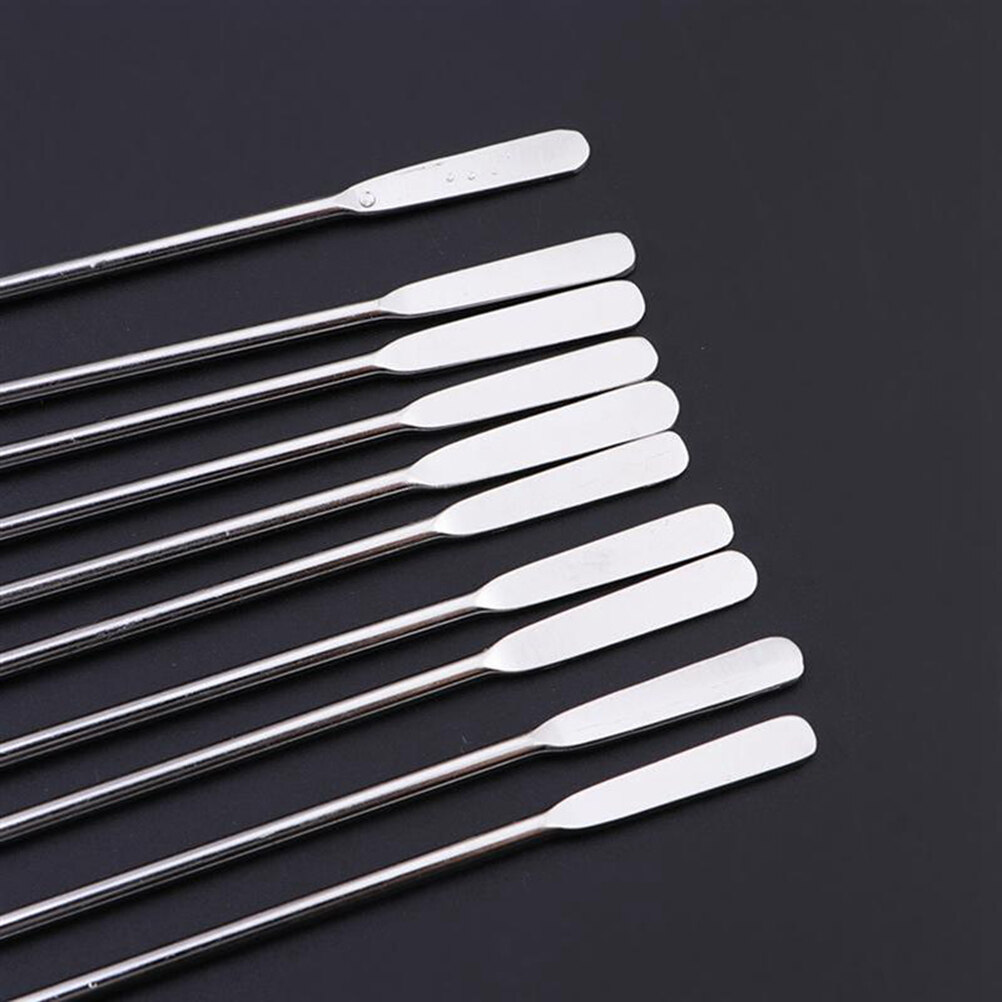 10Pcs Swizzle Sticks Stainless Steel Coffee Cocktail Beverage Drink