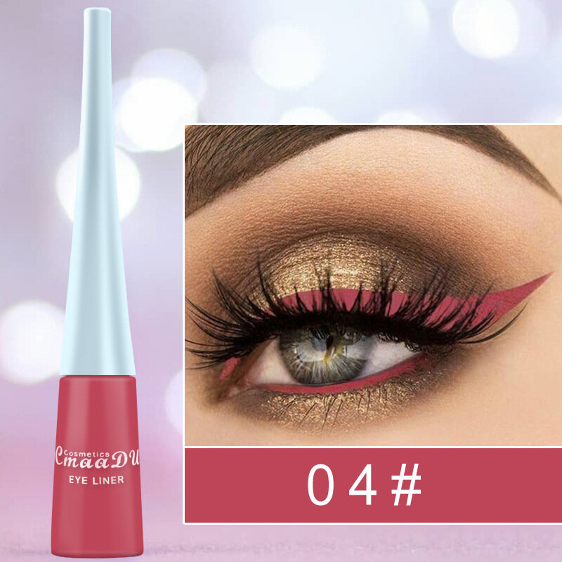12 Colors Neon Liquid Eyeliner Pencil Waterproof Colorful Blue Green Yellow White Eye Liner Pen Eyes Cosmetics