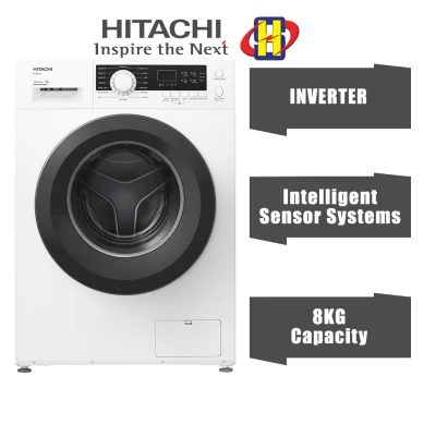[Delivery By Seller Only Klang Valley] Hitachi Washing Machine BD-80CVE 8KG Front Loading Washer Mesin Basuh 洗衣机