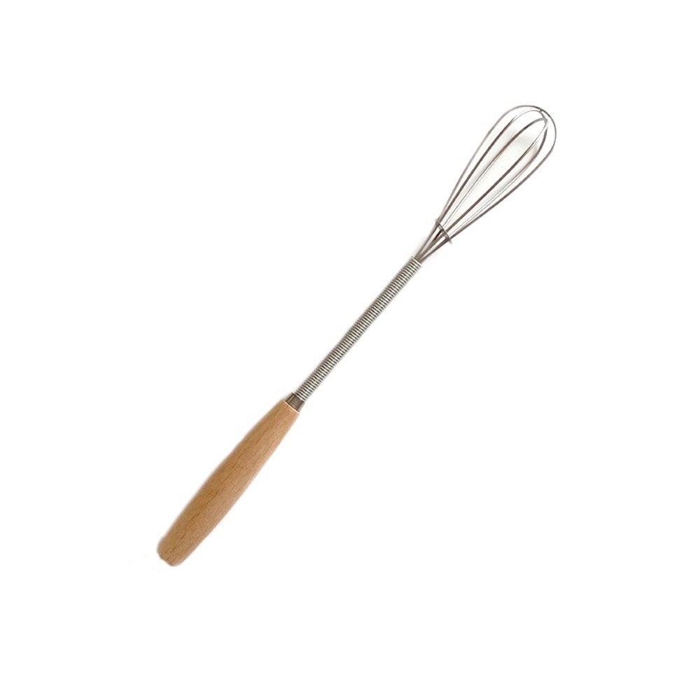 Multipurpose Stainless Steel Mixer Mini Manual Log Handle Egg Beater Kitchen Whisk Stirring Rod
