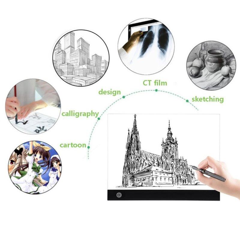 UNI 🔥Ready Stock Diamond Painting Embroidery Tools LED Light Pad Dimmable Light Board Full Drill